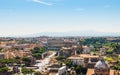 Colosseum and Roman Forum in Rome, Italy, Aerial View Royalty Free Stock Photo